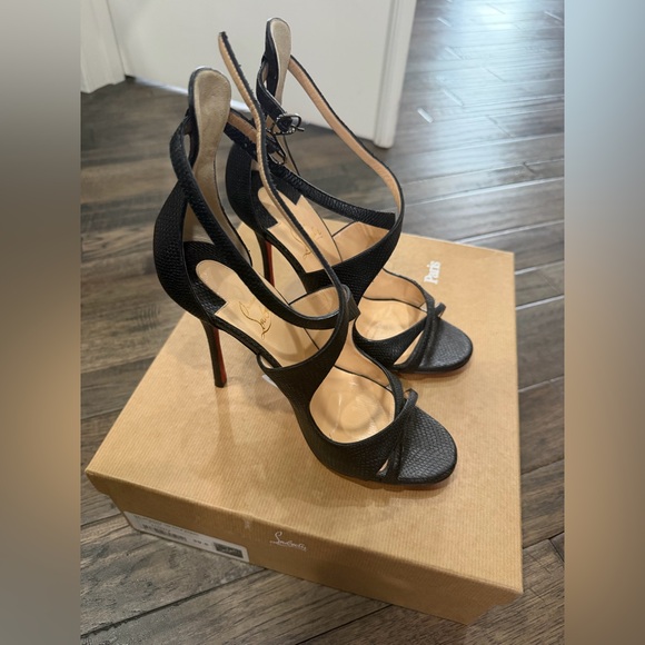 Christian Louboutin Malefissima 100 Black Heels Size 39.5 New w Box